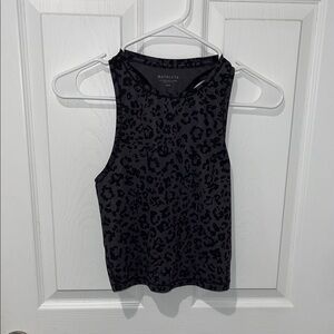 Athleta Leopard Print Racerback Crop Tank Top XXS